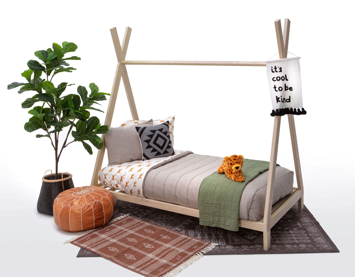 twin-teepee-bed-solid-wood