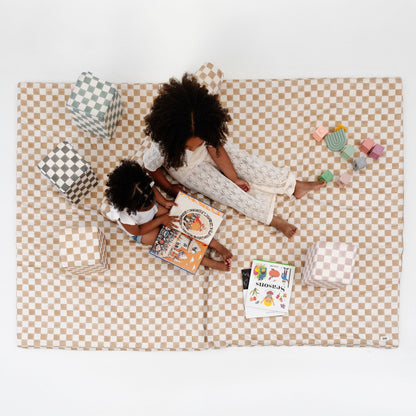 Checker Toffee Organic Cotton Mat