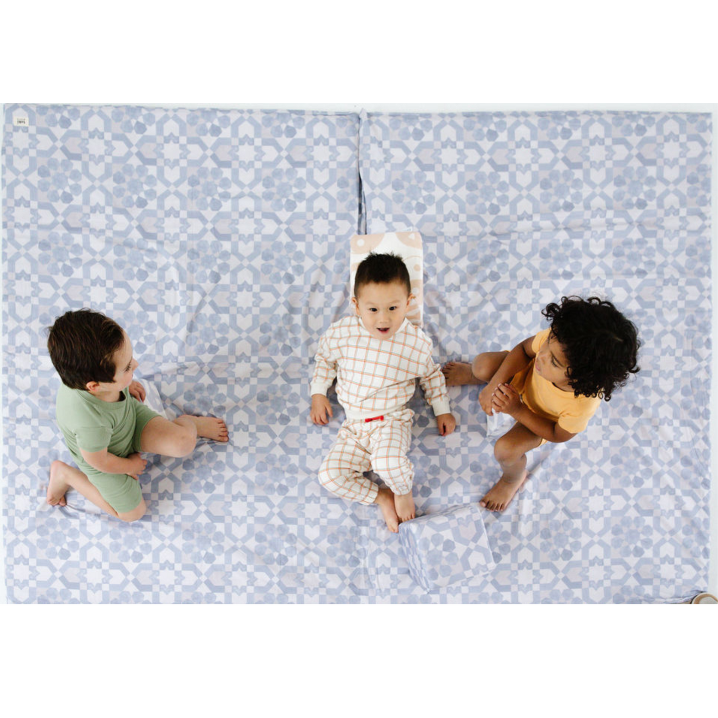 Blue Tile Organic Cotton Mat