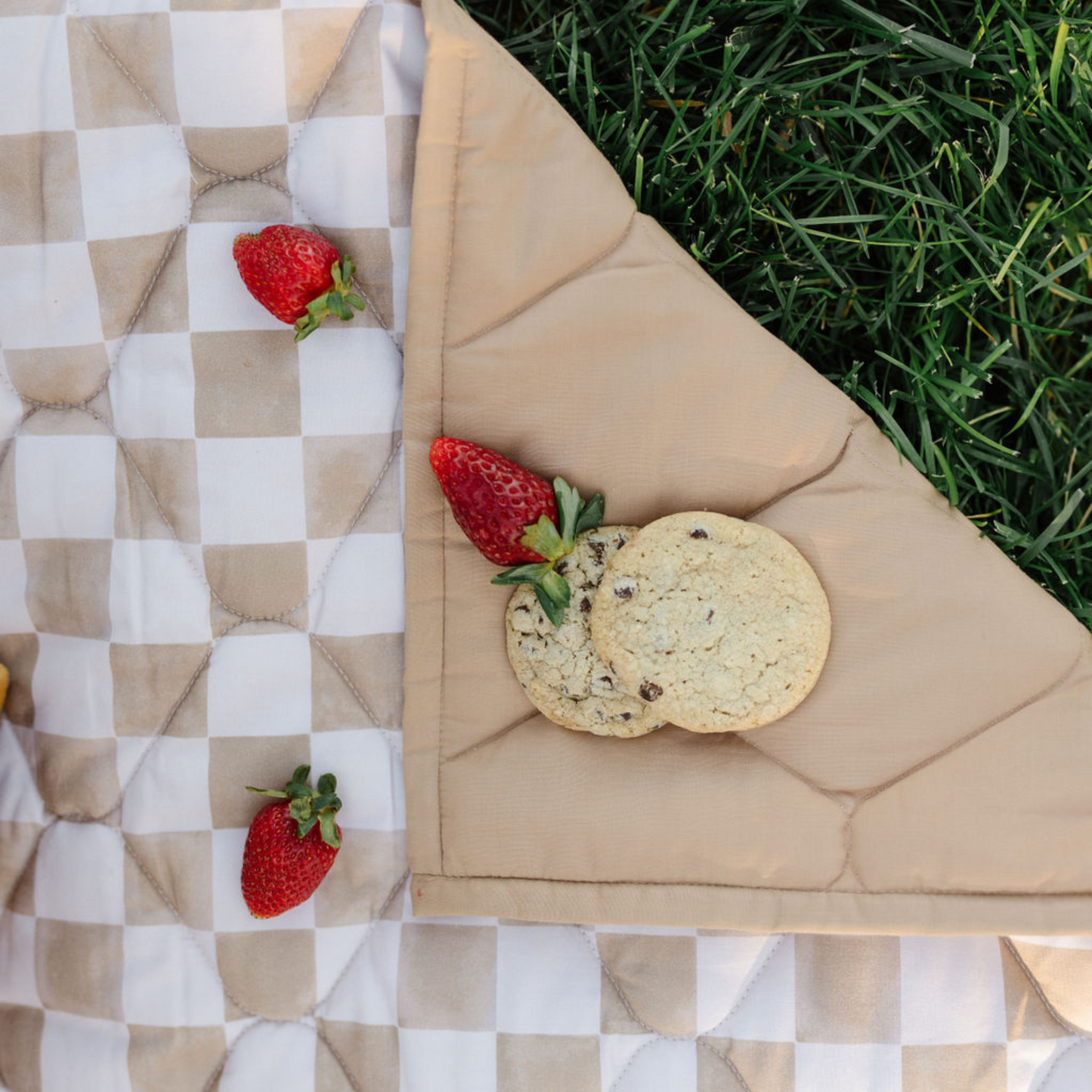 Checker Toffee Picnic Blanket