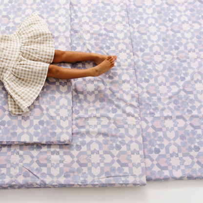 Blue Tile Organic Cotton Mat