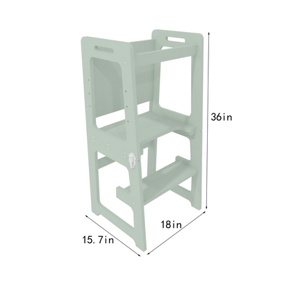 Date - 4 in 1 Kitchen Tower, Desk, Step Stool and Chalkboard