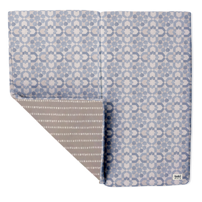 Blue Tile Organic Cotton Mat