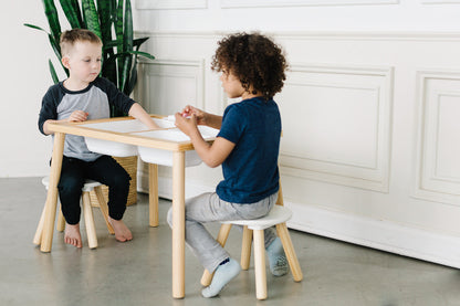 Sensory Table and Chair Set w/ Bins (1 large+ 2 small bins)