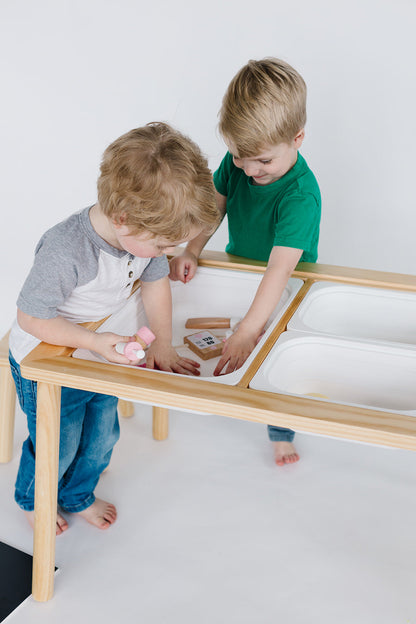 Sensory Table and Chair Set w/ Bins (1 large+ 2 small bins)