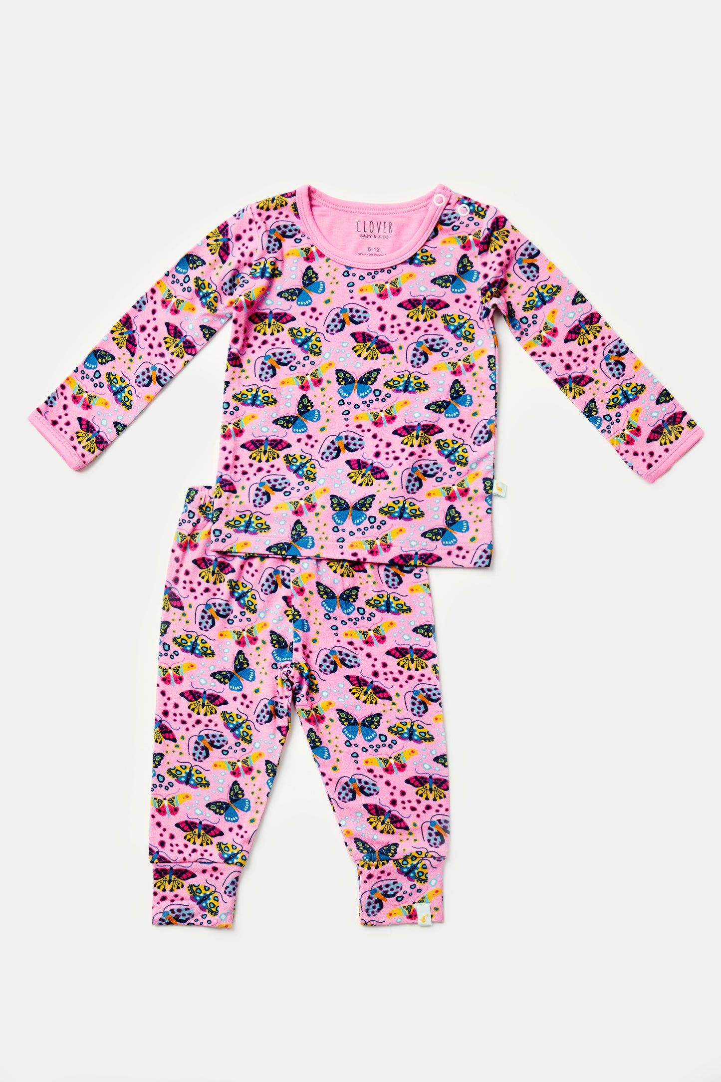 Long Sleeve Pajama Set - Butterflies