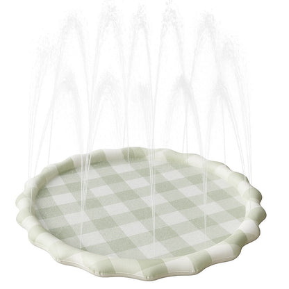 Green Gingham Splash Pad