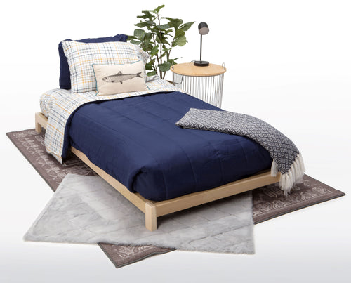 Platform Bed Twin Size Made in US Solid Wood