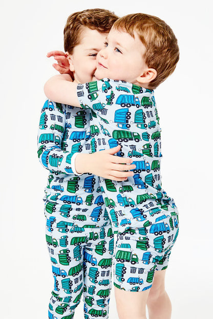 Shorts Pajama Set - Garbage Trucks