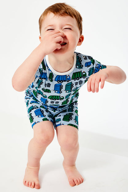 Shorts Pajama Set - Garbage Trucks