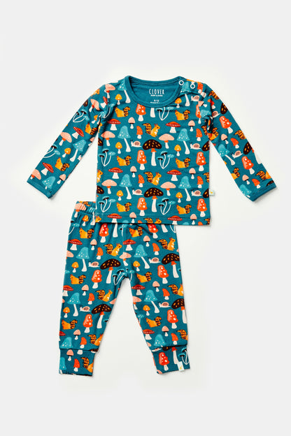 Long Sleeve Pajama Set - Mushroom Forest