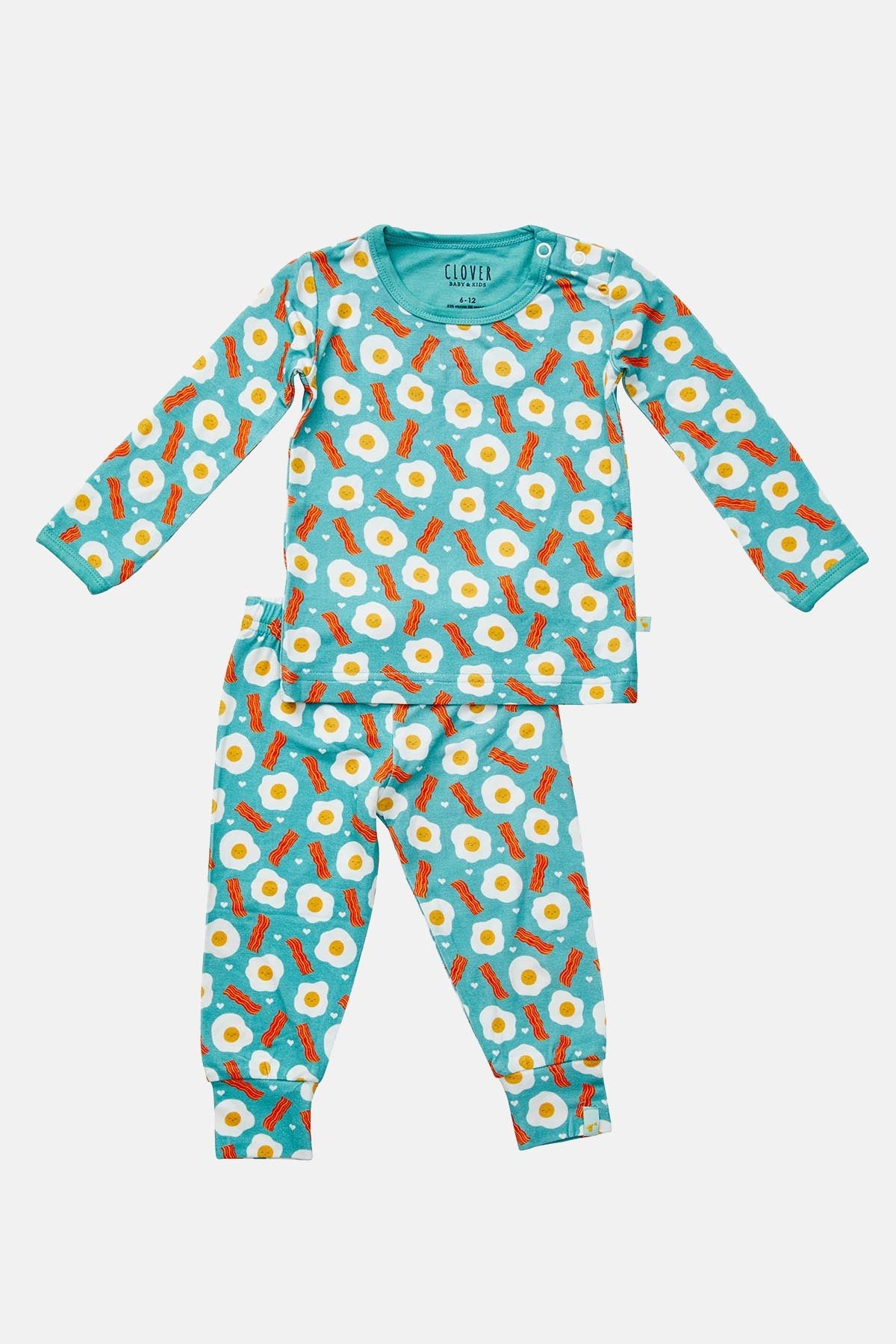 Long Sleeve Pajama Set - Bacon & Eggs Haze