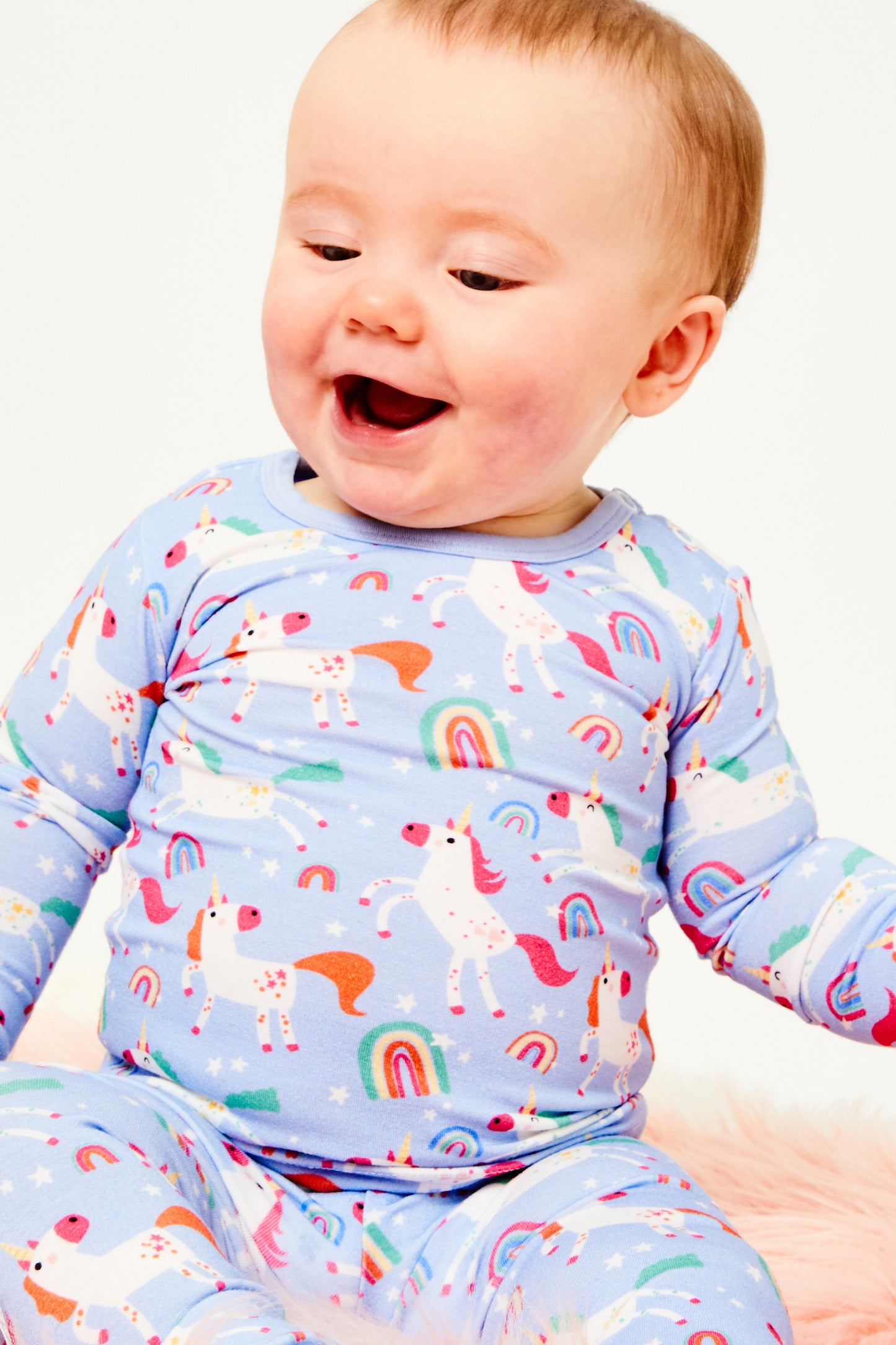 Long Sleeve Pajama Set - Unicorns