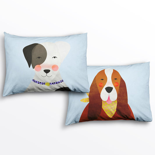 2-pack Dog Print Standard Size Pillowcases